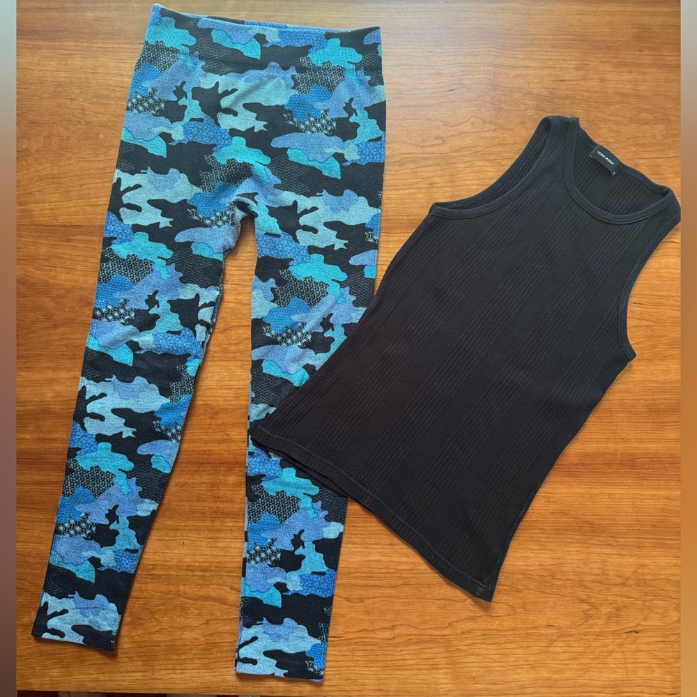Vero Moda Top/ Leggix youth leggings size 14/16